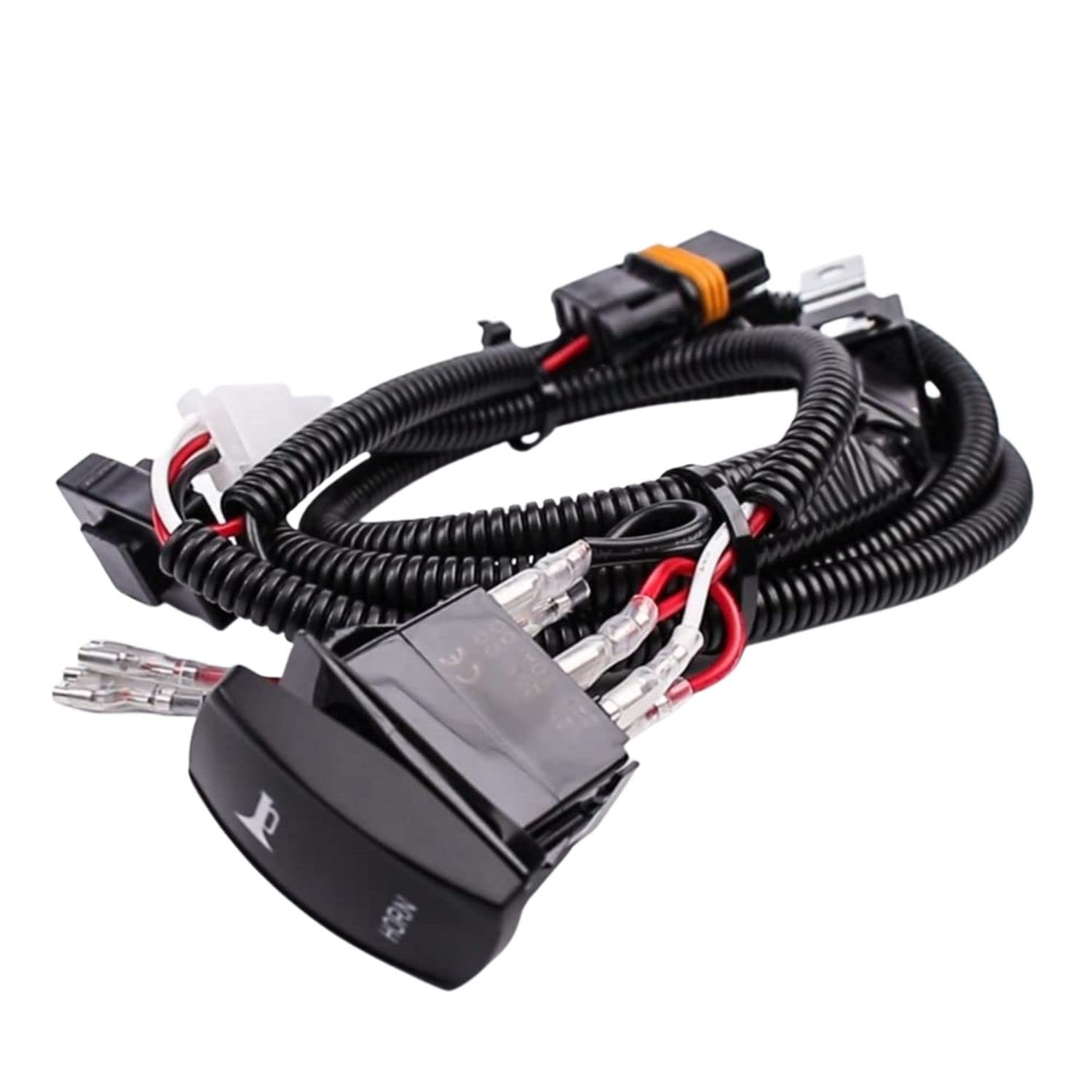 Laser Horn Rocker Switch Harness kit, Newdeli 12V 20A Waterproof Horn Wiring Harness Kit, LED Illuminated Backlit On/Off Toggle Switch + Relay Wiring Harness Kit for Truck Car Boat SUV ATV UTE 4X4 - Image 7